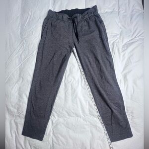 Gray lululemon mid-rise joggers